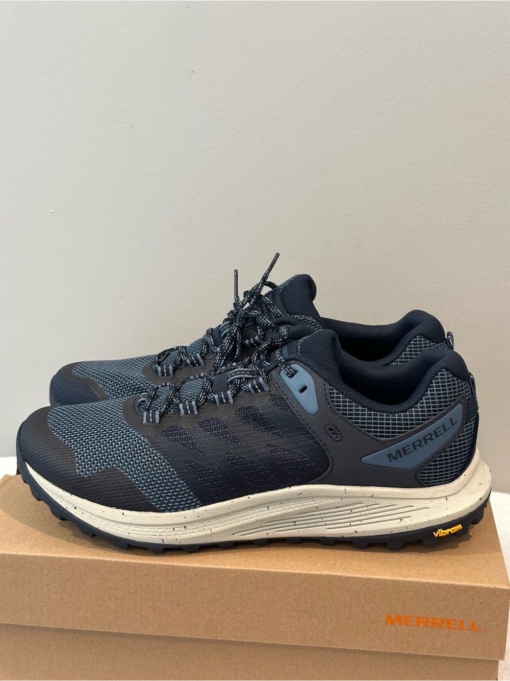 Merrell Men's Navy and Gray Trail Runners